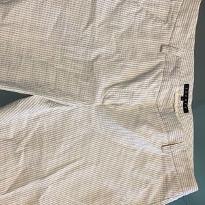 Theory size 10. Never worn.  Summer weight. Blue pinstripe